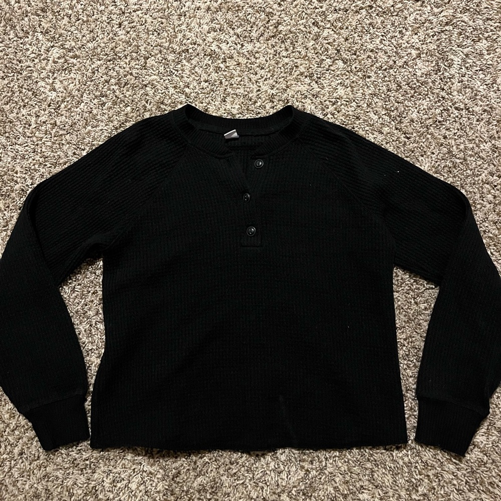 Old Navy soft waffle long sleeve shirt Henley